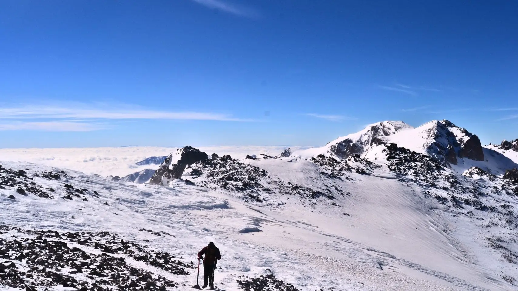 ascender el monte adrar n dern 4001m ubicado por el macizo del Toubkal